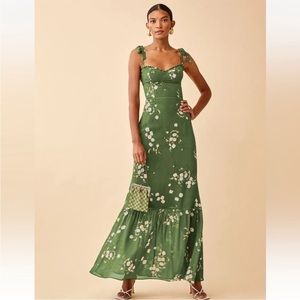 NEW!! Reformation Jasen Dress Maxi Gown Lomita 10